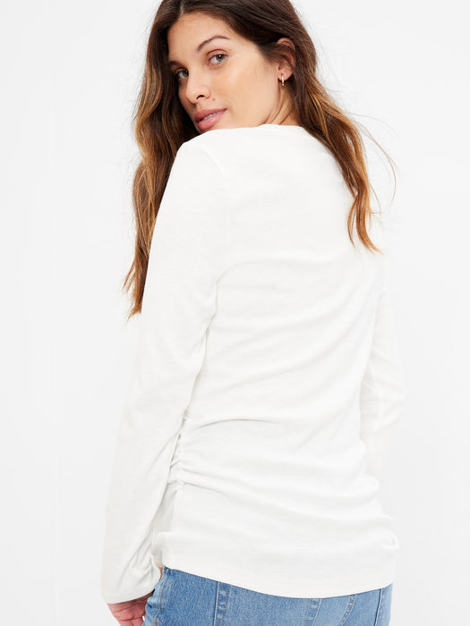 Maternity Rib Henley T-Shirt - new off white