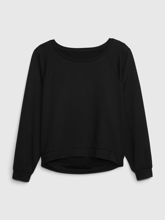 GapFit Brushed Jersey Hi-Low Sweatshirt