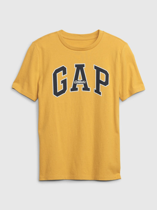 Kids 100% Organic Cotton Gap Logo T-Shirt - gold