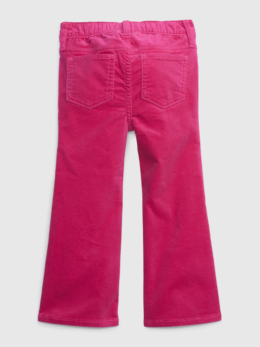 Toddler Velvet Flare Jeans with Washwell - super pink neon