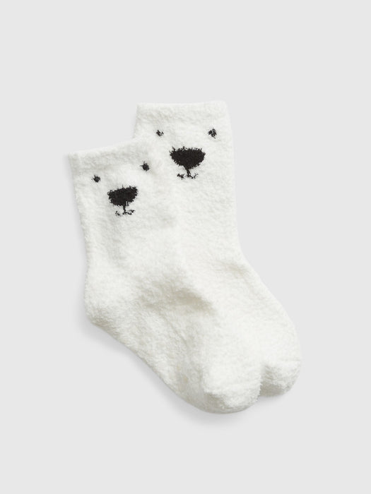 Kids Cozy Crew Socks - polar bear