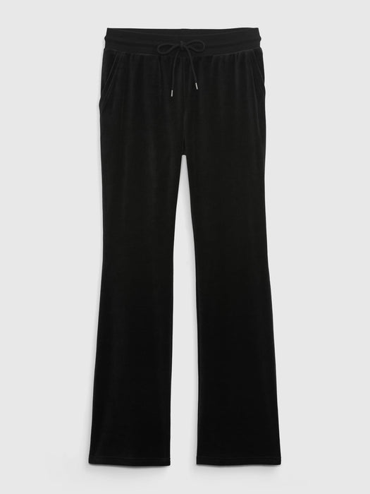 Mid Rise Velour Flare Sweatpants