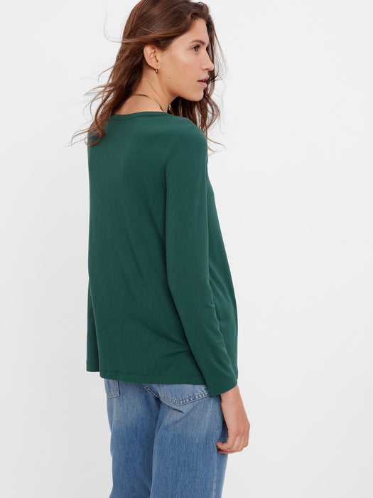 Maternity Crossover Nursing T-Shirt - june bug green