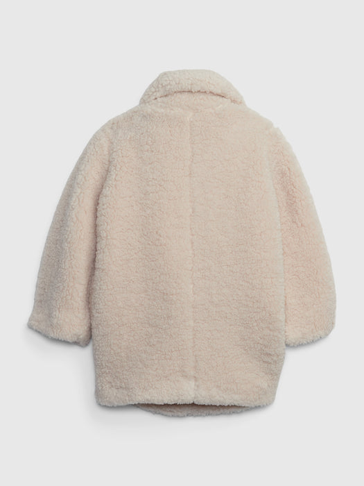 Toddler Sherpa Coat - oyster beige