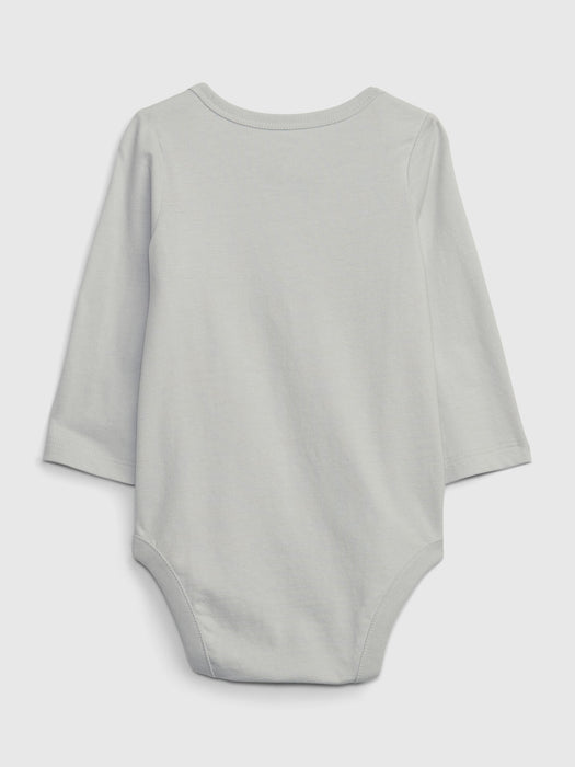 Baby 100% Organic Cotton Mix and Match Holiday Graphic Bodysuit - trek grey