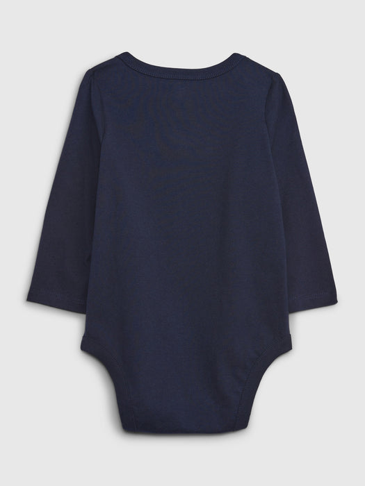 Baby 100% Organic Cotton Mix and Match Graphic Bodysuit - navy blue uniform