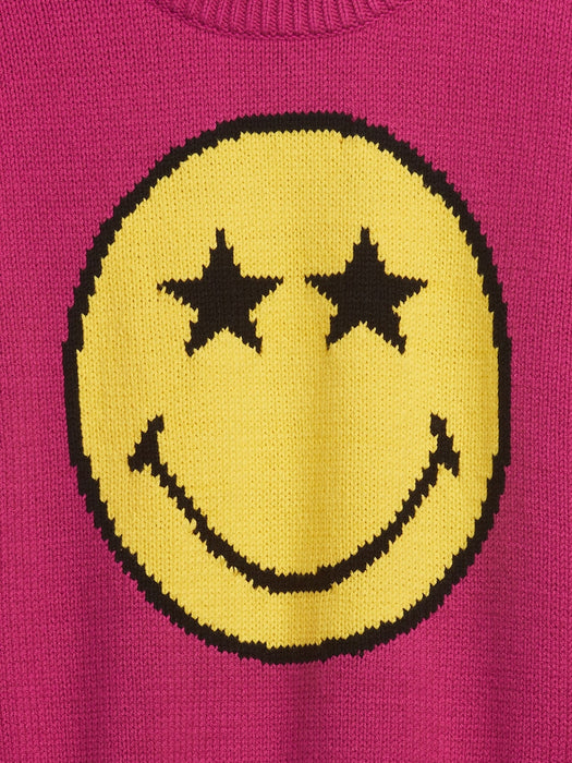 Gap &#215 SmileyWorld&#174 Kids Sweater - super pink neon