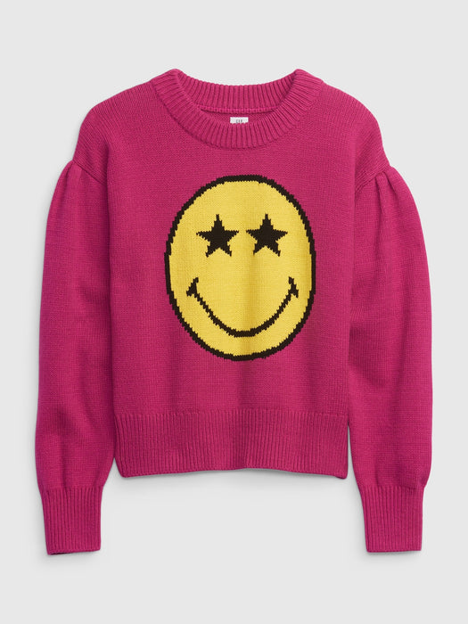 Gap &#215 SmileyWorld&#174 Kids Sweater - super pink neon