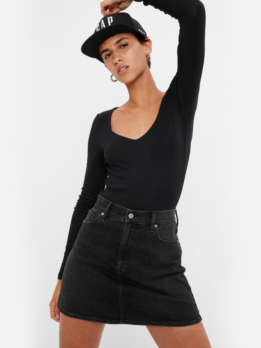 Modern Sweetheart Bodysuit - black