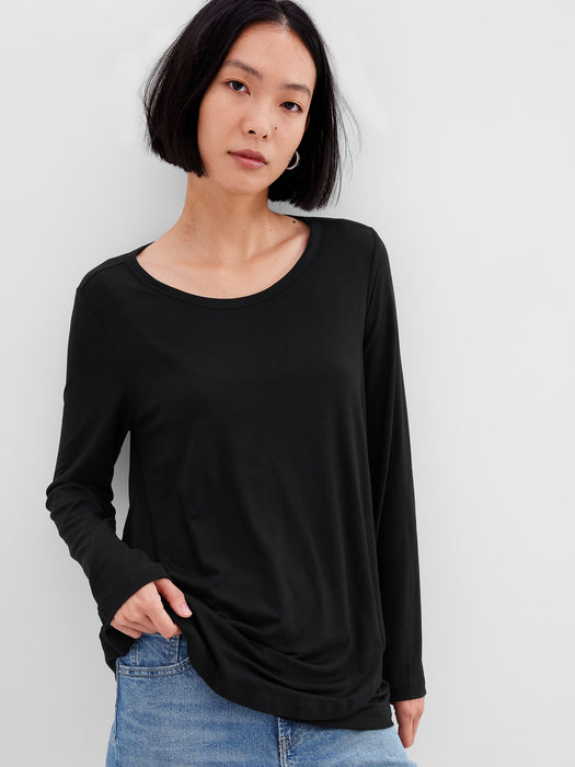 Maternity Crossover Nursing T-Shirt - true black