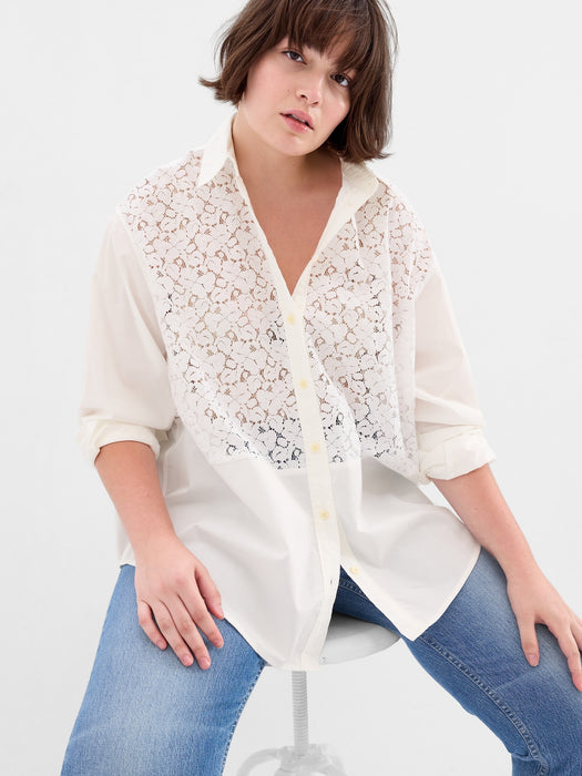 Lace Bib Big Shirt