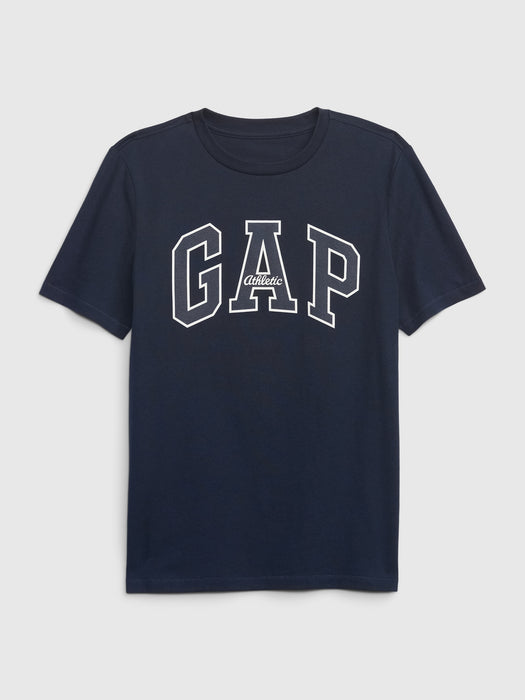 Kids 100% Organic Cotton Gap Logo T-Shirt - navy