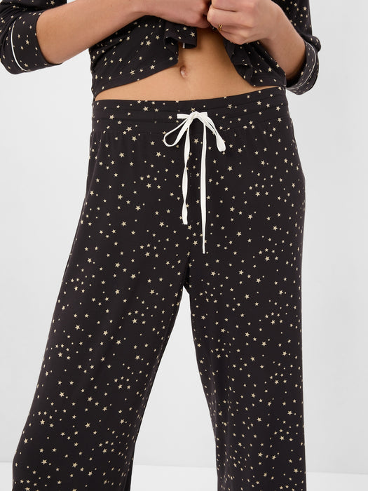 LENZING&#153 TENCEL&#153 Modal Pajama Pants - black night star print