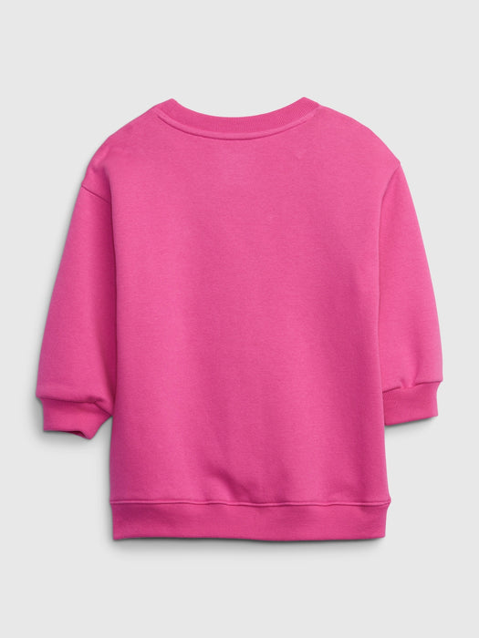 Gap &#215 SmileyWorld&#174 Toddler Sweatshirt Dress - super pink neon