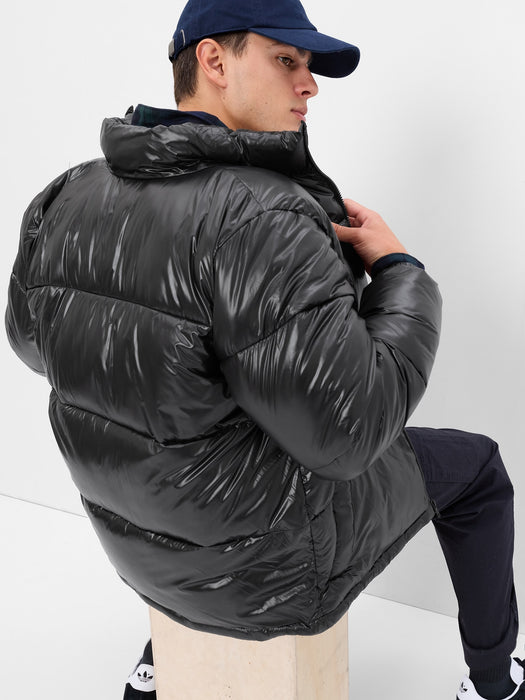 Recycled High Shine Puffer Jacket