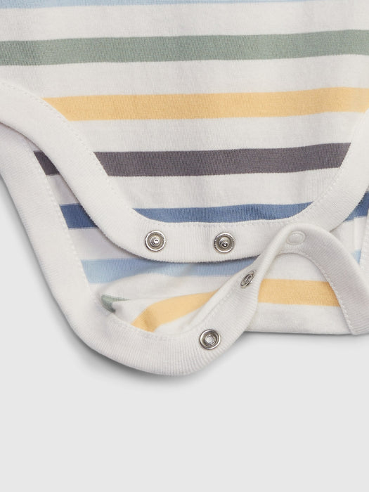 Baby 100% Organic Cotton Mix and Match Graphic Bodysuit - multi stripe