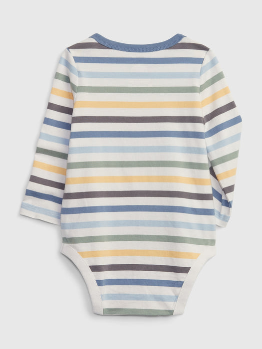 Baby 100% Organic Cotton Mix and Match Graphic Bodysuit - multi stripe