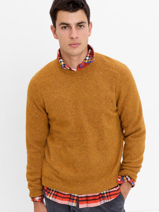 Recycled Crewneck Sweater - mustard