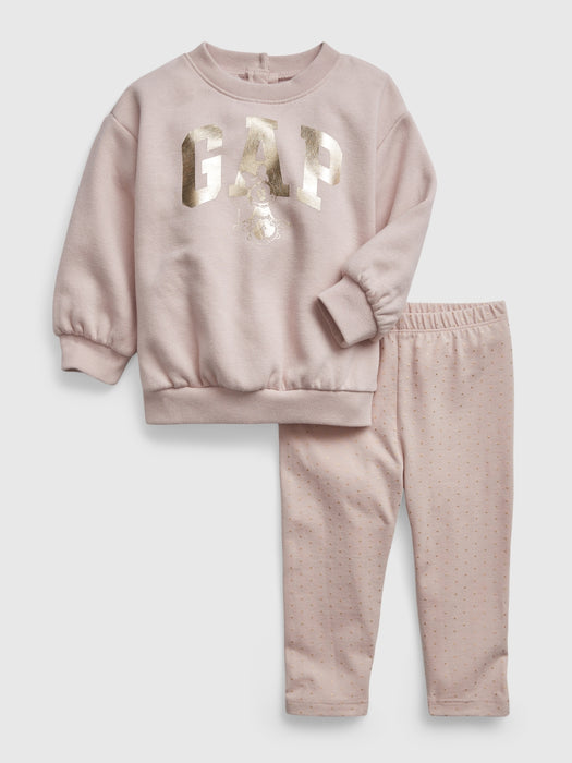 Gap &#215 Disney Baby Metallic Minnie Mouse Sweat Set