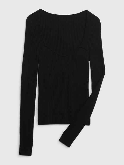 Rib Sweetheart Sweater