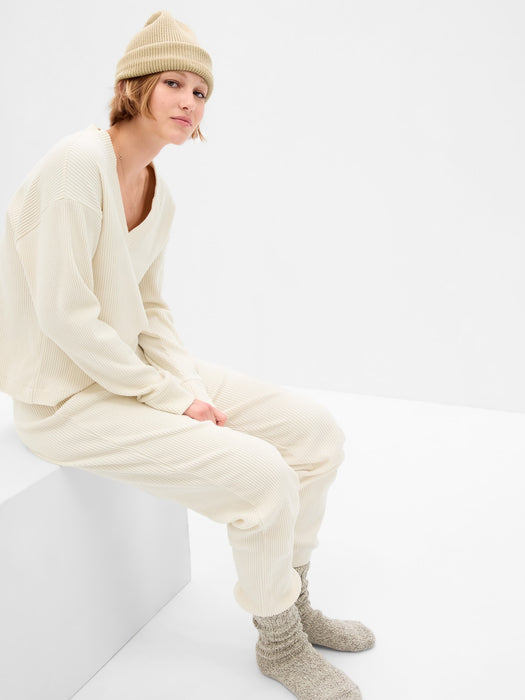 Cozy Rib Joggers - birch beige