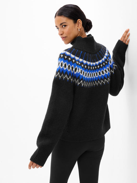 Fair Isle Funnelneck Sweater