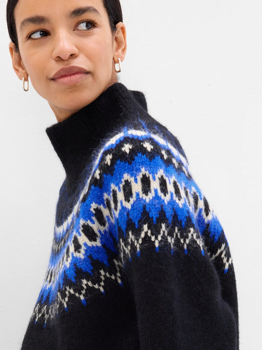 Fair Isle Funnelneck Sweater