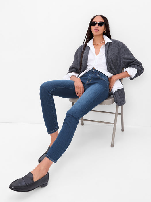 Mid Rise True Skinny Jeans with Washwell