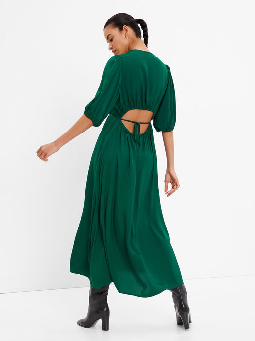 Blouson Cutout Maxi Dress