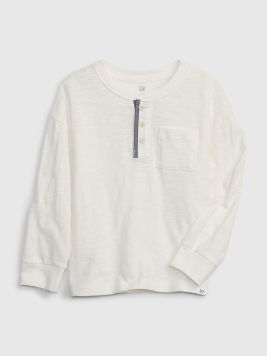 Toddler Henley Pocket T-Shirt - new off white