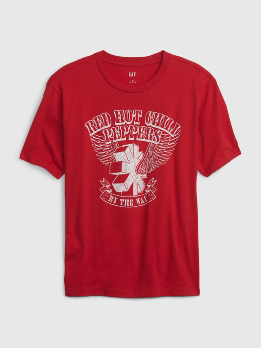 Red Hot Chili Peppers Graphic T-Shirt - modern red