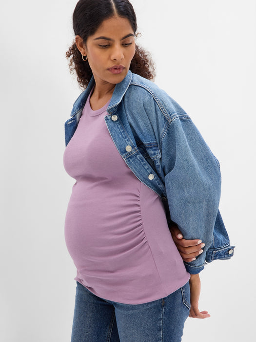 Maternity Modern Crewneck T-Shirt - purple