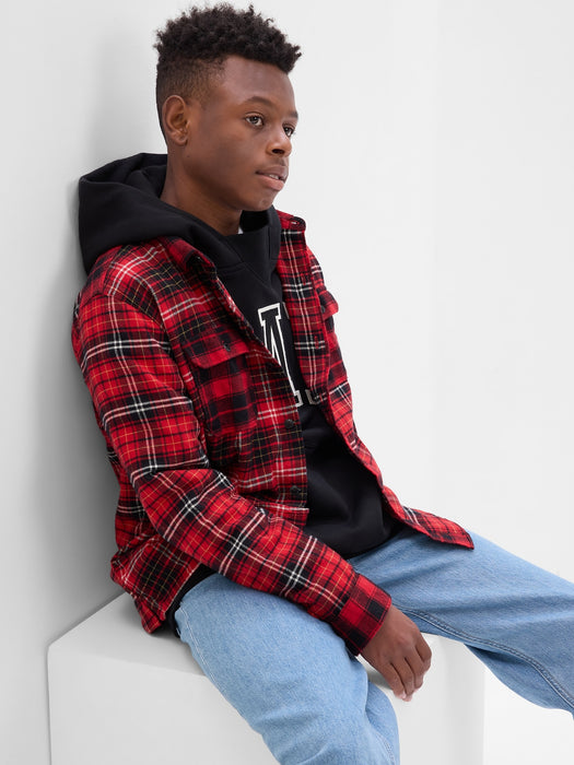 Teen 100% Organic Cotton Flannel Shirt