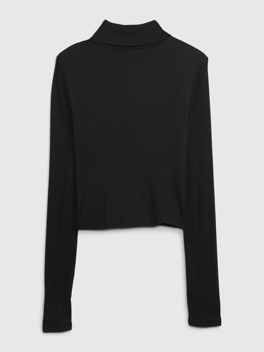 Teen LENZING&#153 Modal Cropped Turtleneck