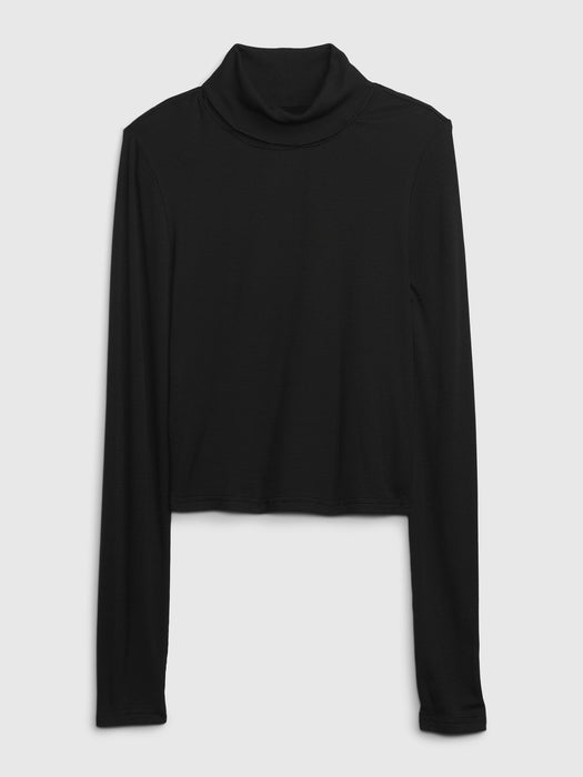 Teen LENZING&#153 Modal Cropped Turtleneck