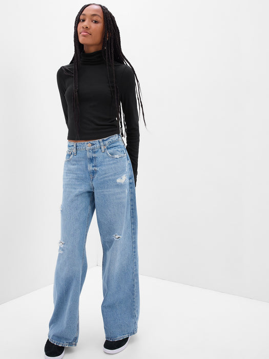 Teen LENZING&#153 Modal Cropped Turtleneck