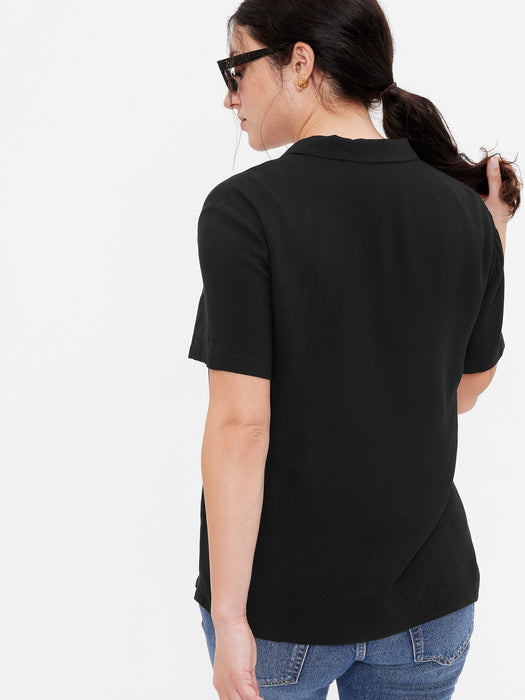 Maternity Button-Down Shirt - true black