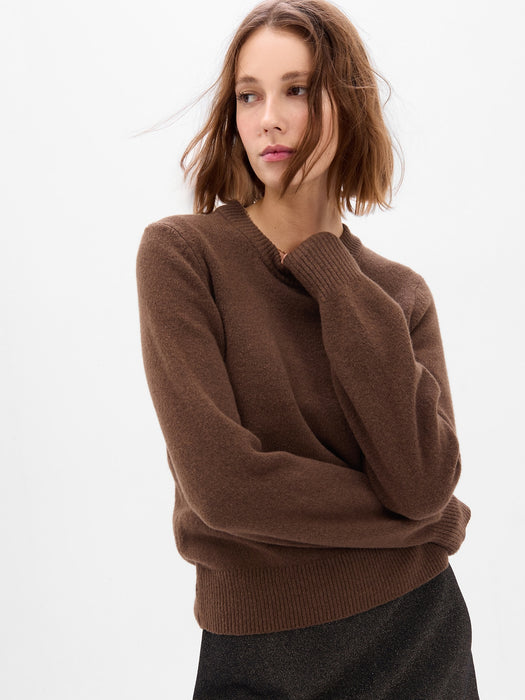 CashSoft Crewneck Sweater - cozy brown