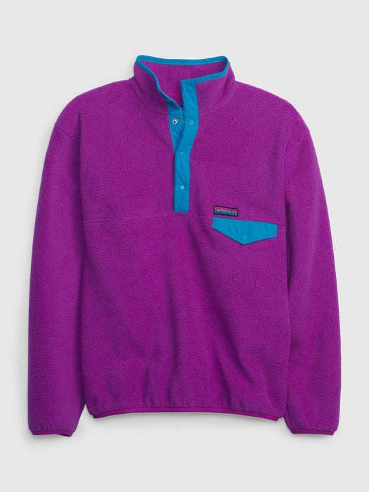 Arctic Fleece Mockneck Pullover - fuchsia shock