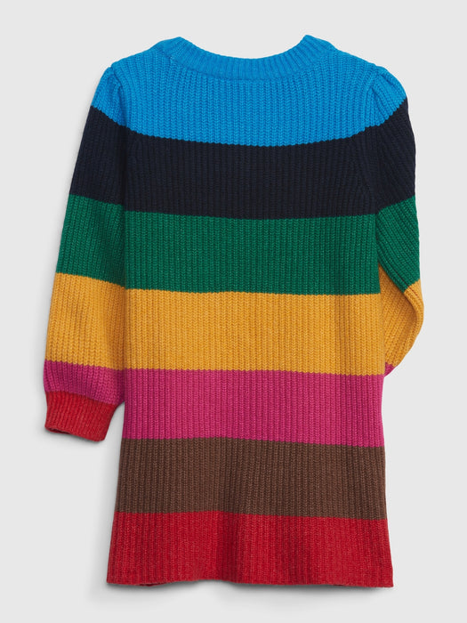 Toddler Happy Stripe Sweater Dress