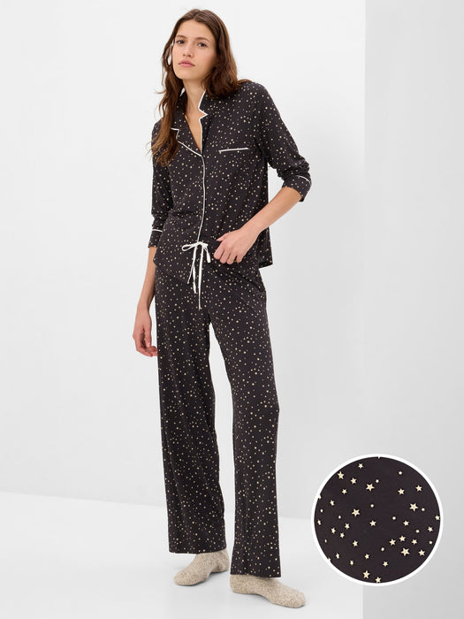 LENZING&#153 TENCEL&#153 Modal Pajama Pants - black night star print