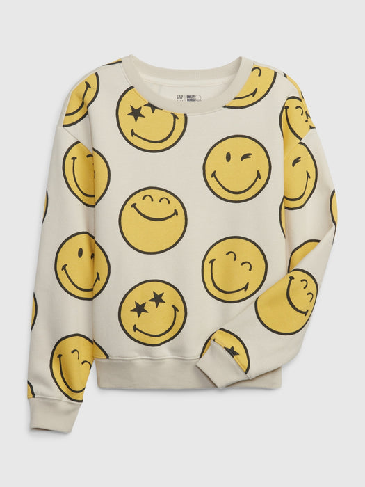 Gap &#215 SmileyWorld&#174 Kids Graphic Sweatshirt - birch