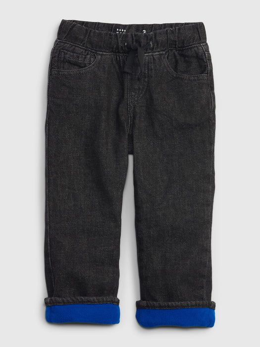 Toddler Fleece-Lined Original Fit Jeans with Washwell - black wash