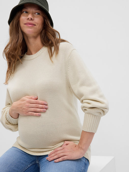 Maternity Puff Sleeve Sweater