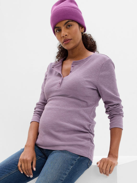 Maternity Rib Henley T-Shirt